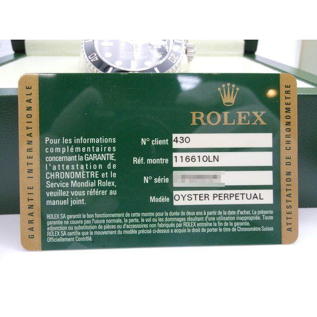 ♪ROLEX　ロレックス　サブマリーナ　Ref116610LN　ランダム番　OH歴あり　良品　ギャラあり　メンズ　腕時計　A63189｜memory-gold｜09